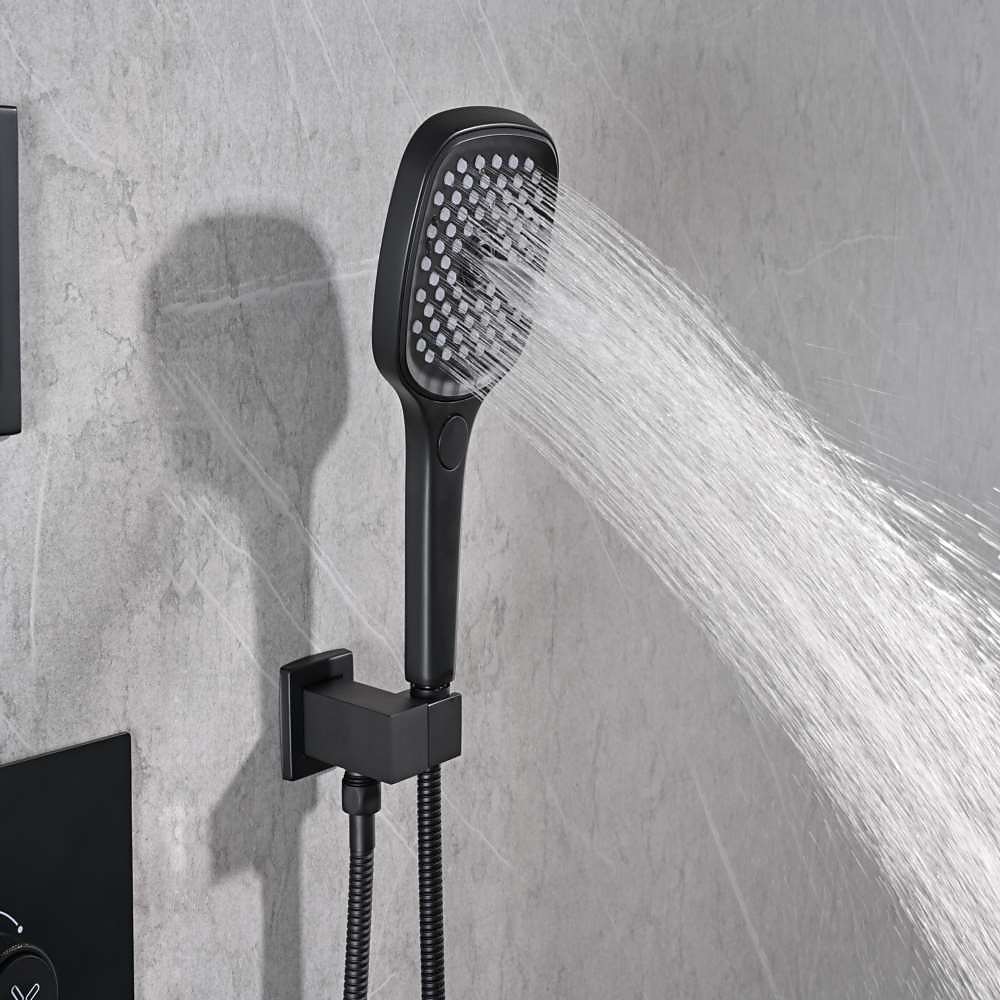Shower FaucetRainfall Shower Head System / Thermostatic Mixer valve Set - Rainfall Shower Contemporary Painted Finishes Mount Inside Brass Valve Bath Shower Mixer Taps 2025 - CAD $956.99 –P17