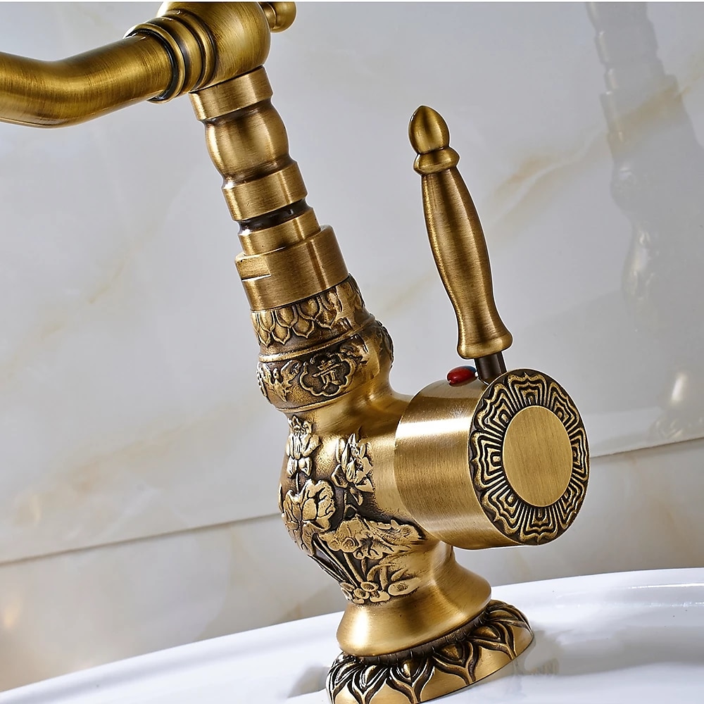 Bathroom Sink Faucet Centerset Brass Centerset Single Handle One Hole Bath Taps 2025 - CAD $159.99 –P3