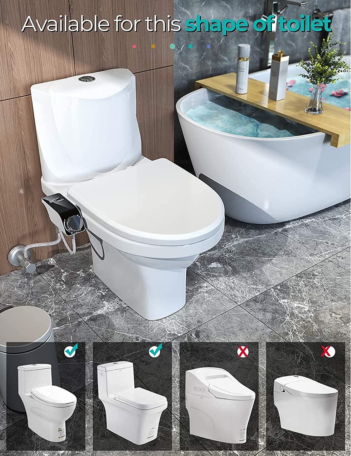 Bidet Attachment for Toilet - Self Cleaning Dual Nozzle Non-Electric Bidet Warm Fresh Water Bidet Sprayer With Pressure Controls 2025 - CAD $47.99 –P5