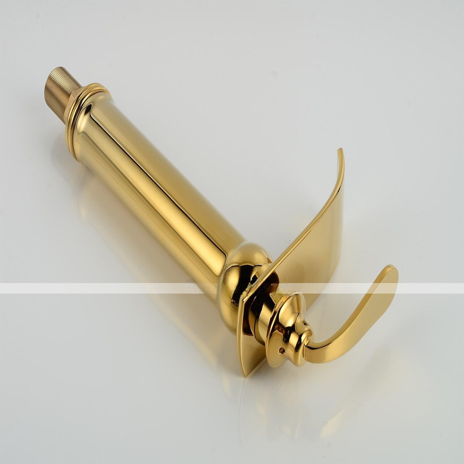 Bathroom Sink Faucet - Waterfall Ti-PVD Centerset Single Handle One HoleBath Taps / Brass 2025 - CAD $127.99 –P4