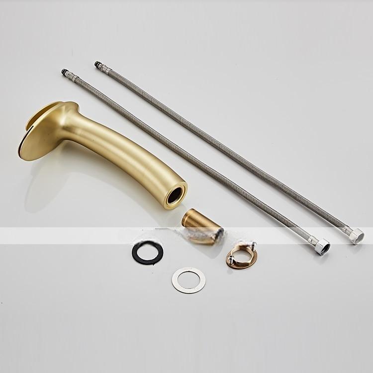 Waterfall Bathroom Sink Faucet with Supply Hose,Single Handle Single Hole Vessel Lavatory Faucet,Slanted Body Basin Mixer Tap Tall Body Commercial 2025 - CAD $127.99 –P4