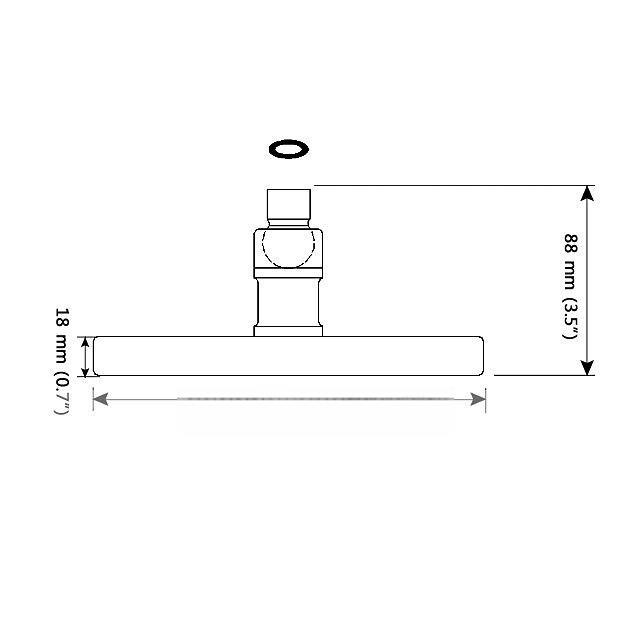 Contemporary Rain ShowerWall Mounted Chrome Finish LED Color Changes with Water Temperature Rainfall Shower Top Spray 2025 - CAD $47.99 –P1