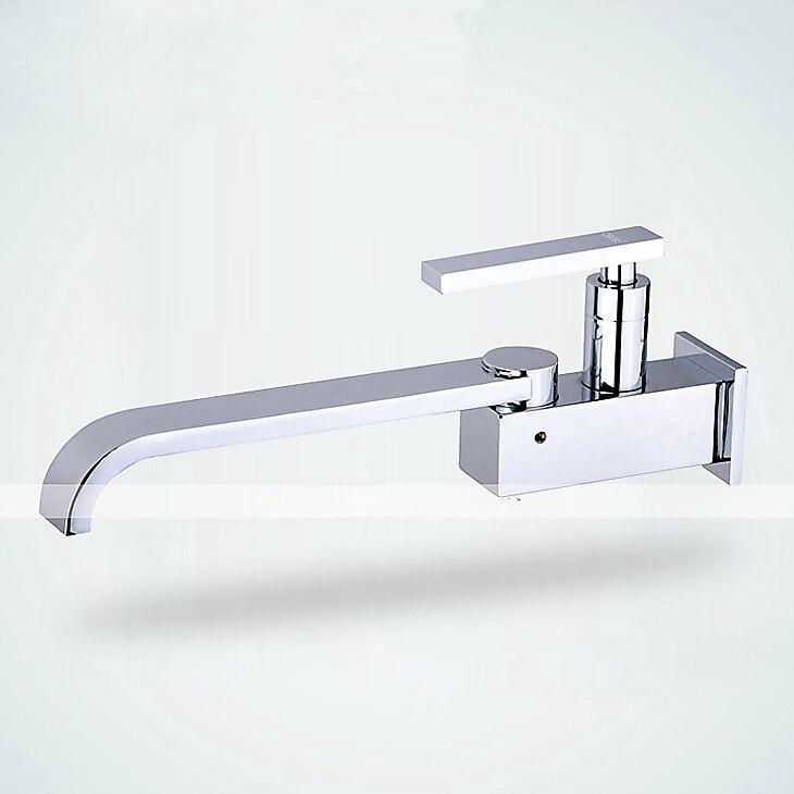 Copper Kitchen Sink Faucet,Waterfall Chrome Widespread Rotatable Single Handle One Hole Kitchen Taps with Ceramic Valve Cold Water Only 2025 - CAD $103.99 –P1