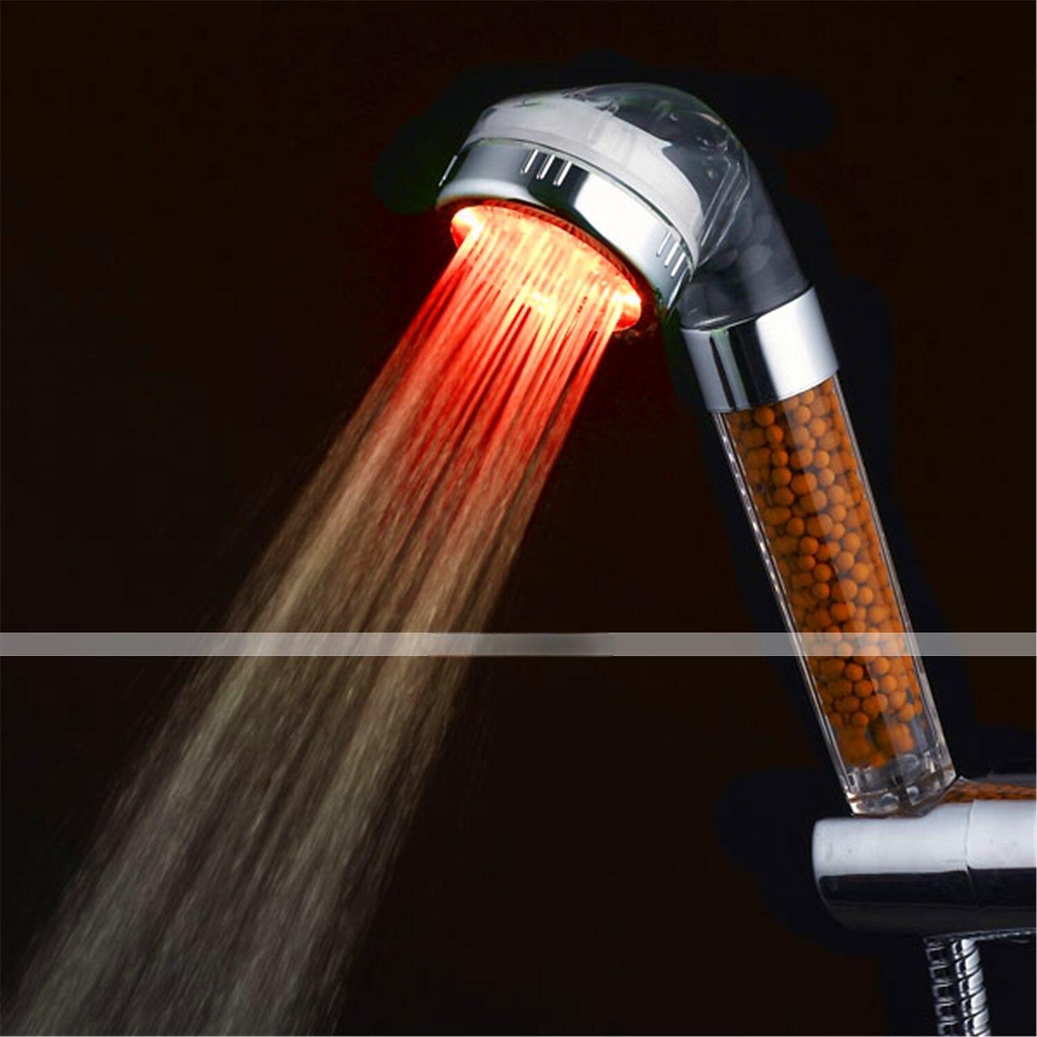 Contemporary LED Hand ShowerWall Mounted Electroplated Feature Color Gradient Shower Temperature Control Jet+Rainfall Shower 2025 - CAD $11.99 –P4