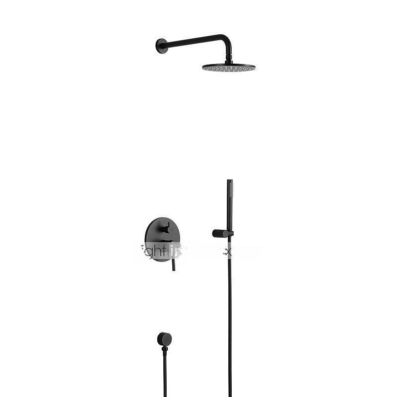 Concealed Shower Faucet Combo Set 8" Shower Head Shower System Mixer Rough In Valve Rainfall High Pressure Head with Handheld Wall Monted Tub and Shower Trim Kit Bathroom Bath 2025 - CAD $271.99 –P8