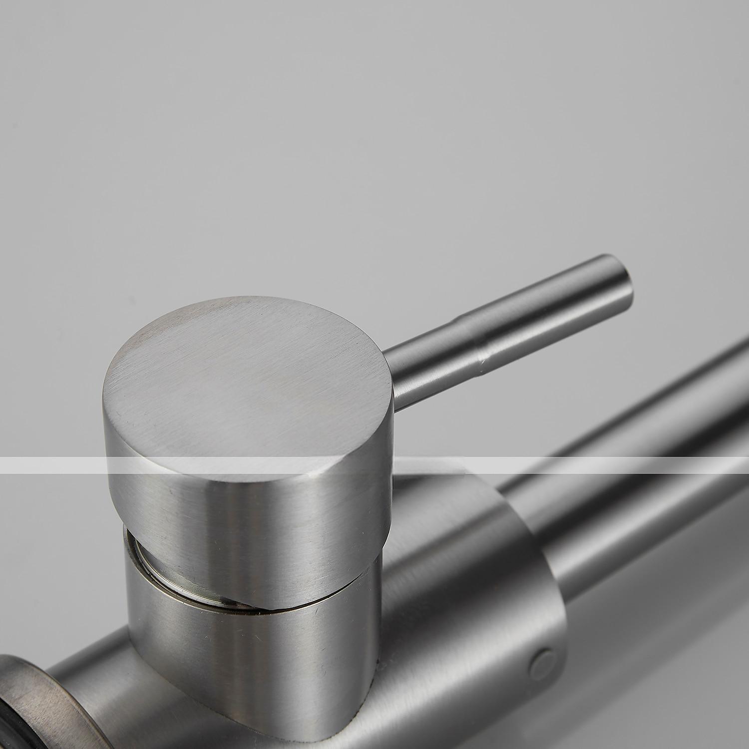 Stainless Steel Deck Mounted Kitchen Faucet Nickel Brushed Multi-function Rotatable Kitchen Faucet with Hot and Cold Switch 2025 - CAD $52.99 –P6