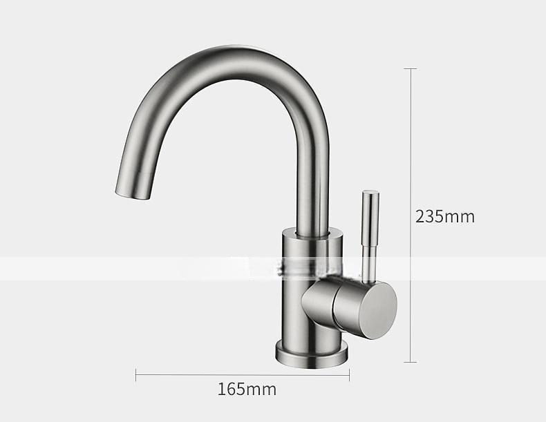 Bathroom Sink Faucet,Single Handle Black Nickel/White Dainted/Brushed Nickel One Hole Standard Spout Stainless Steel Bathroom Sink Faucet with Hot and Cold Water 2025 - CAD $63.99 –P7