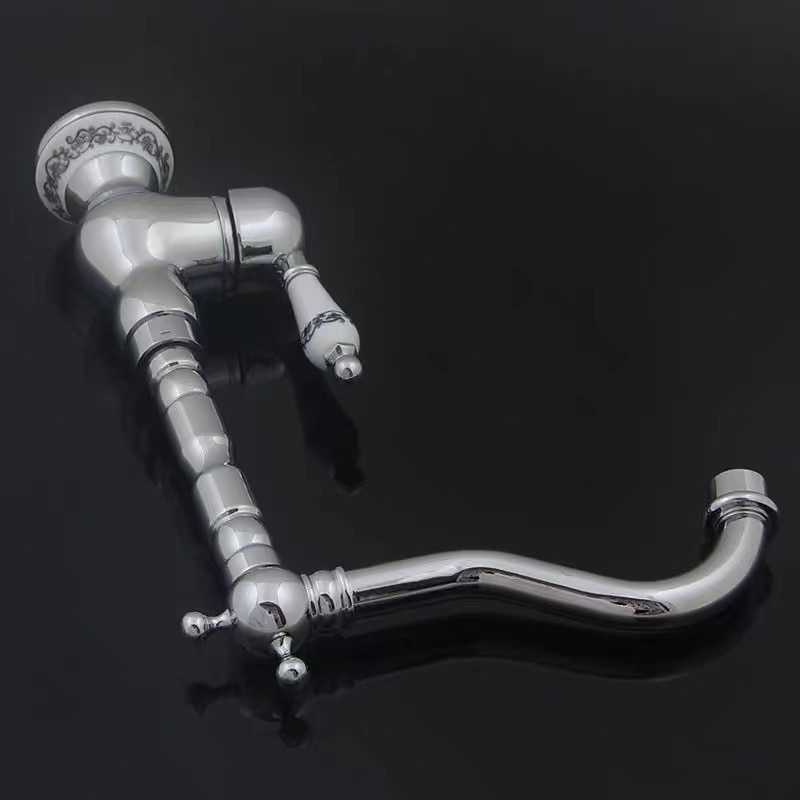 Kitchen Faucet Sink Mixer Taps Single Hanld 360 Degree Swivel Vessel Tap with Cold and Hot Hose 2025 - CAD $87.99 –P3