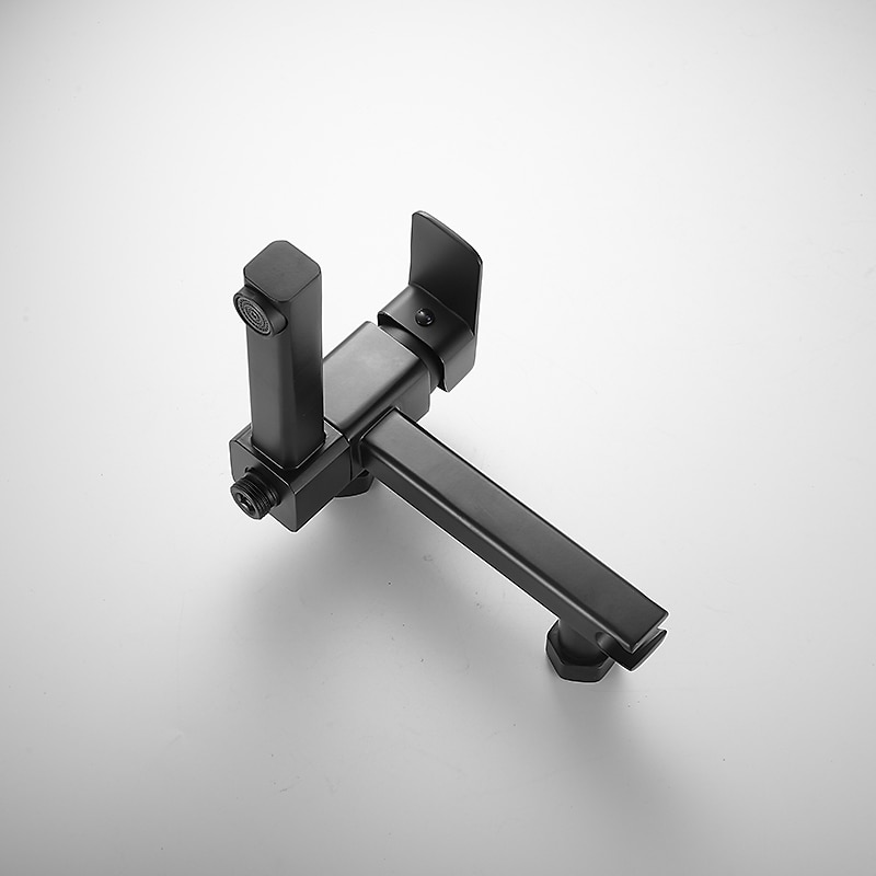 Bathtub Faucet Dual Spout Wall Mounted Bath Tub Filler Mixer Brass Tap with Heldhand Showerhand Ceramic Valve Single Handle Control 2025 - CAD $191.99 –P4