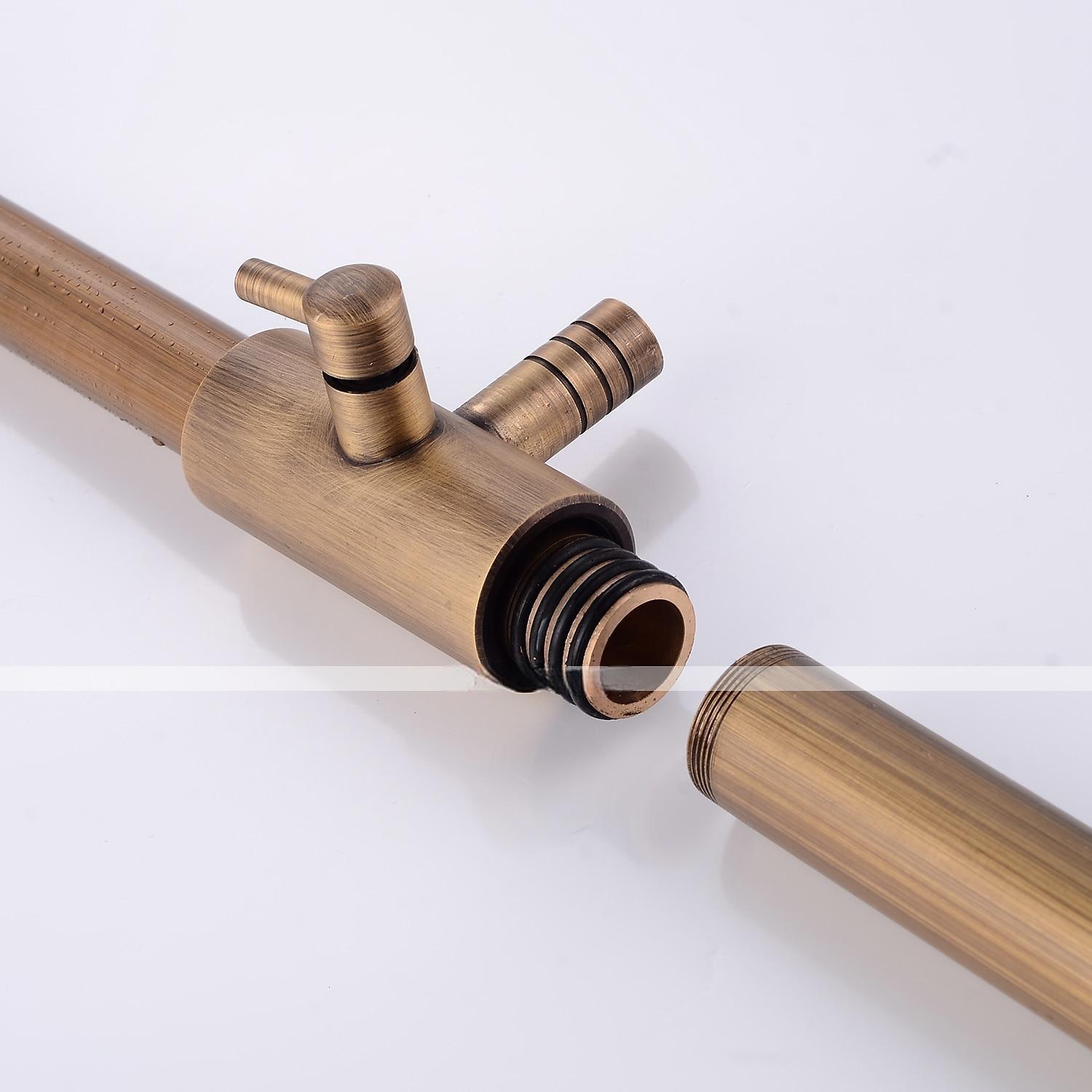Shower FaucetShower System Set Handshower Included pullout Waterfall Vintage Style/Country Brass Mount Outside Ceramic Valve Bath Shower Mixer Taps 2025 - CAD $303.99 –P12