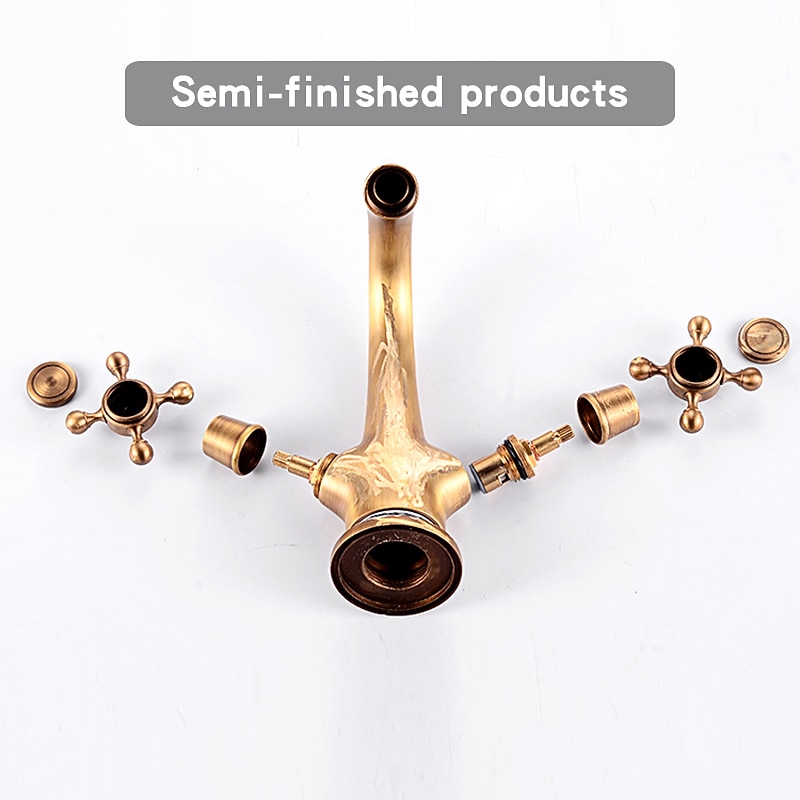 Bathroom Sink Faucet,Classic Electroplated / Painted Finishes Centerset Two Handles One Hole Bath Taps 2025 - CAD $103.99 –P2