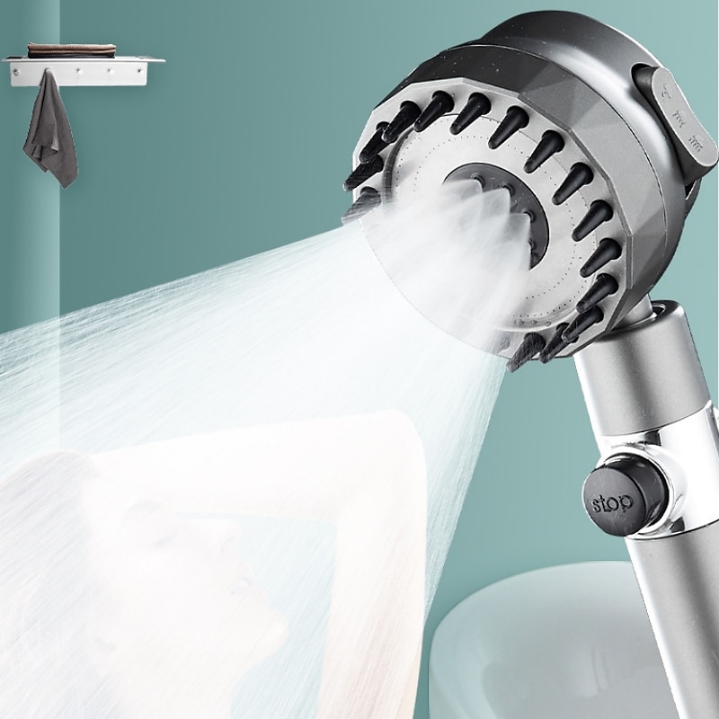 High Pressure 3-Mode Message Shower Head With Stop Button Handheld Water Saving Spray Nozzle Bathroom Accessories 2025 - CAD $17.99 –P4