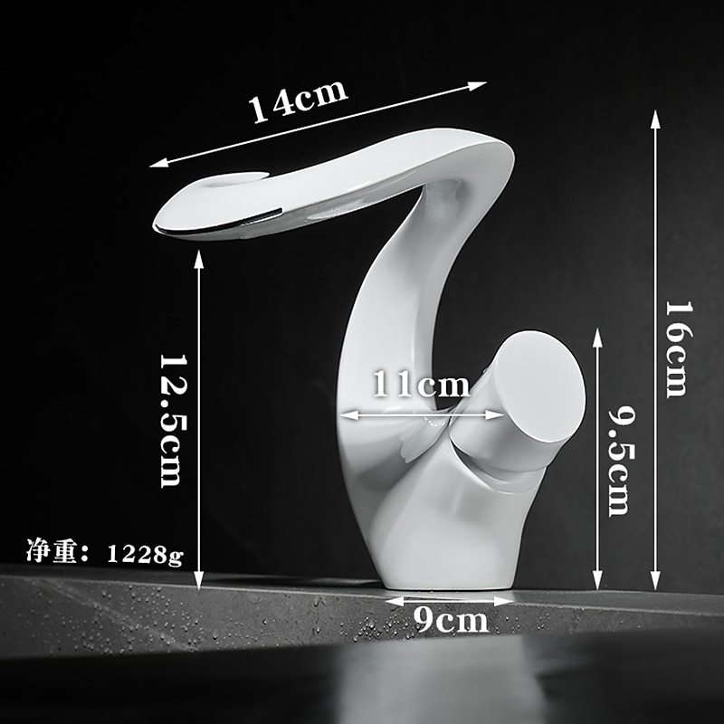 Bathroom Sink Faucet - Waterfall Painted Finishes Mount Outside Single Handle One HoleBath Taps 2025 - CAD $143.99 –P1