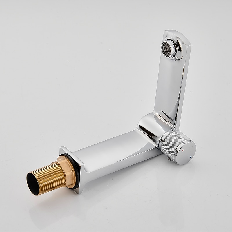 Basin Sink Mixer Taps, Bathroom Sink Faucet Single Handle One Hole Deck Mounted Vessel Water Tap with Hot and Cold Hose 2025 - CAD $89.59 –P14