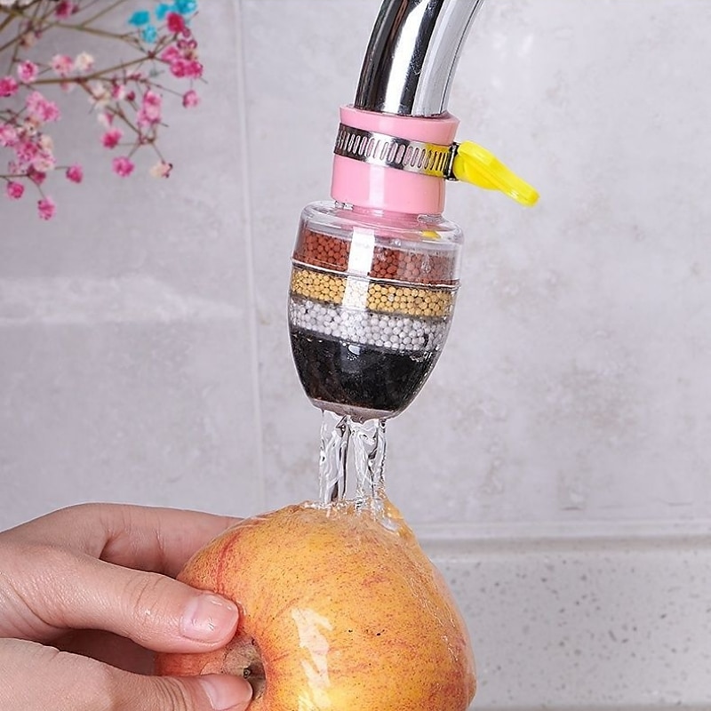 Six-Layer Adjustable Faucet Filter Water Purifier Household Bathroom Kitchen Tap Water Filter Splash-Proof Water Faucet Shower 2025 - CAD $6.99 –P5