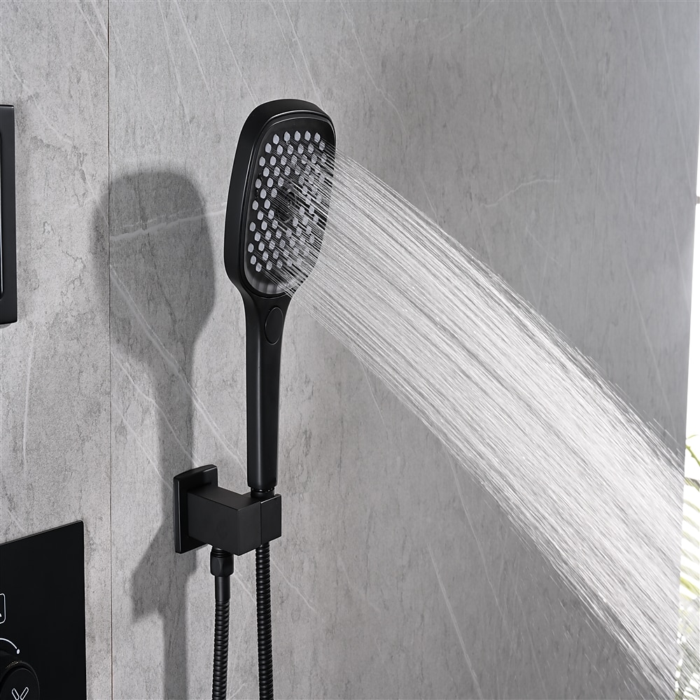 Shower FaucetRainfall Shower Head System Set - Rainfall Shower Contemporary Mount Inside Brass Valve Bath Shower Mixer Taps 2025 - CAD $1275.99 –P3