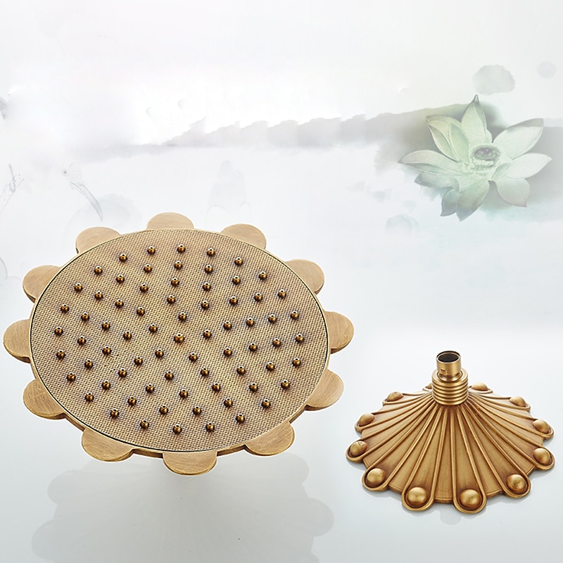 Shower FaucetRainfall Shower System Body Jet Massage Set - Handshower Included pullout Rainfall Shower Antique Vintage Style Antique Brass Mount Inside Brass Valve Bath Shower Mixer Taps 2025 - CAD $558.99 –P6