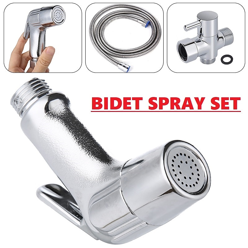 Handheld Toilet Bidet Sprayer Set Kit Stainless Steel Hand Bidet Faucet for Bathroom Handheld Shower Head Nozzle Hose Set Toilet Sprinkler Docking Hand Shower Head Handheld Toilet Sprayer Accessories 2025 - CAD $36.99 –P2