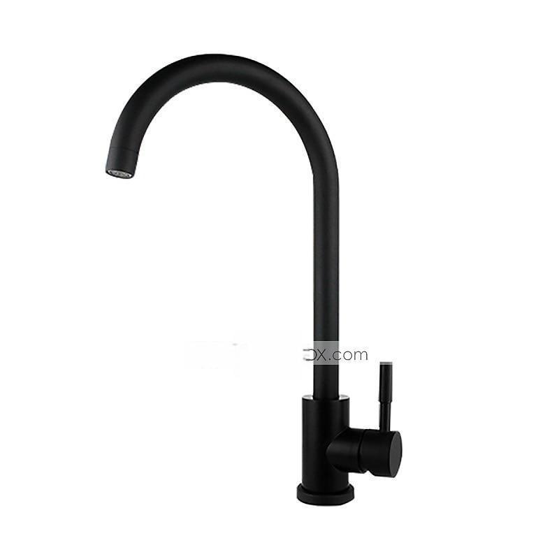 Stainless Steel Kitchen FaucetNickel Brushed Free Standing Single Handle One Hole Standard Spout High Arc 360° Rotatable Bathroom Sink Faucet with Hot and Cold Water Switch 2025 - CAD $52.99 –P1