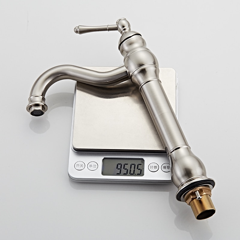 Bathroom Sink Faucet Antique Brass/ORB/Brushed Nickel Rotatable Single Handle One Hole Bath Taps 2025 - CAD $111.99 –P14