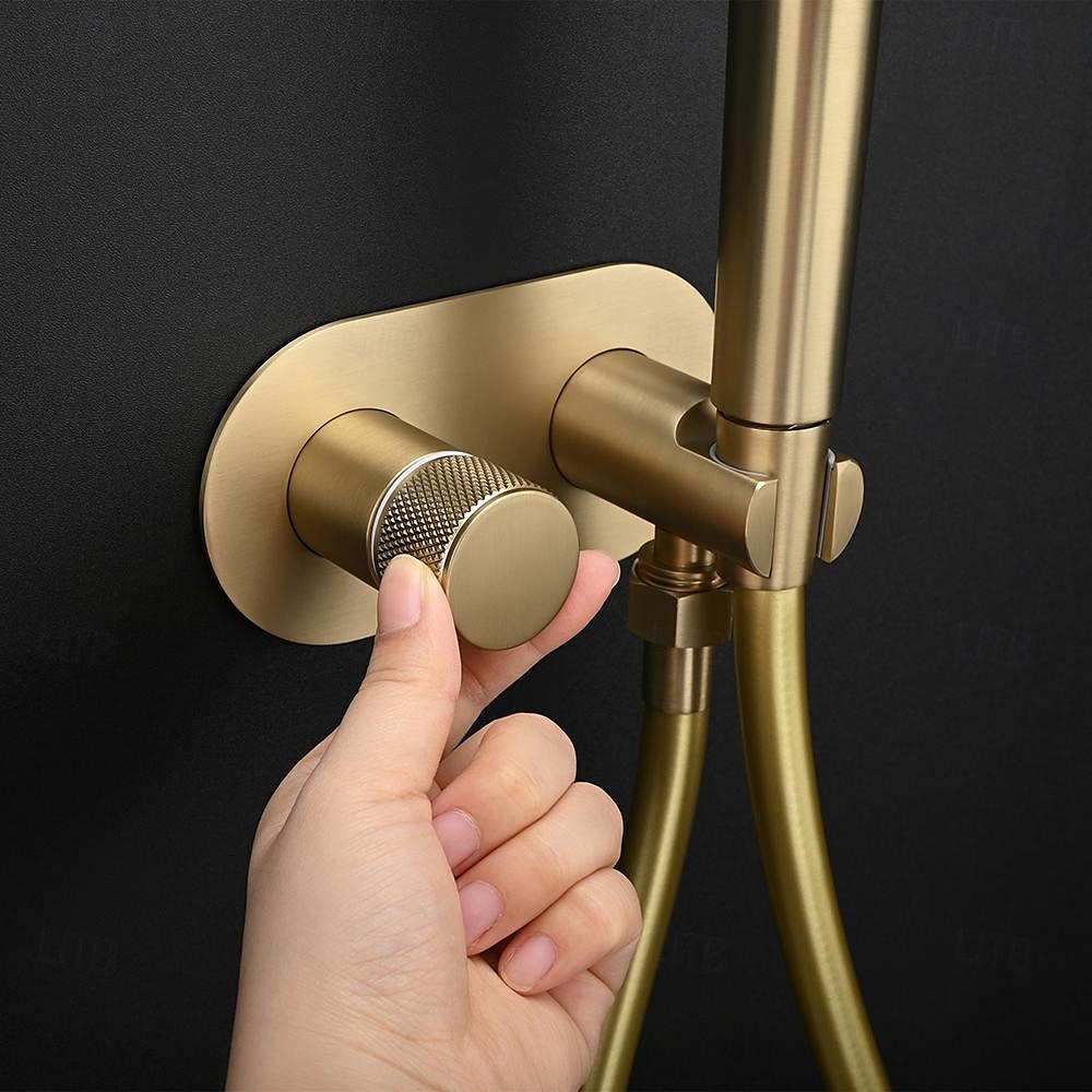 Concealed Bidet Sprayer 2Functions Water Flow Brass Valve Button Adjustable Cold/ Hot Mixer PVC HoseBrushed Gold Grey White 2025 - CAD $191.99 –P5