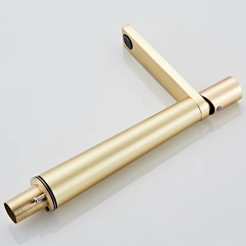 Bathroom Sink Mixer Faucet Tall, Monobloc Washroom Basin Taps Single Handle One Hole Deck Mounted, with Hot and Cold Hose, Brass Vessel Taps 2025 - CAD $127.99 –P7
