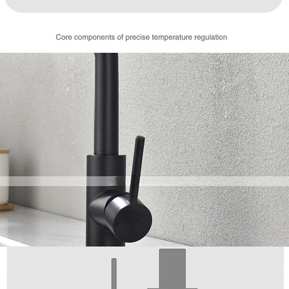 Kitchen Sink Faucet Black Single Handle One Hole Electroplated Pull-out / Pull-down Centerset Contemporary Kitchen Taps with Stream and Shower Modes 2025 - CAD $159.99 –P12