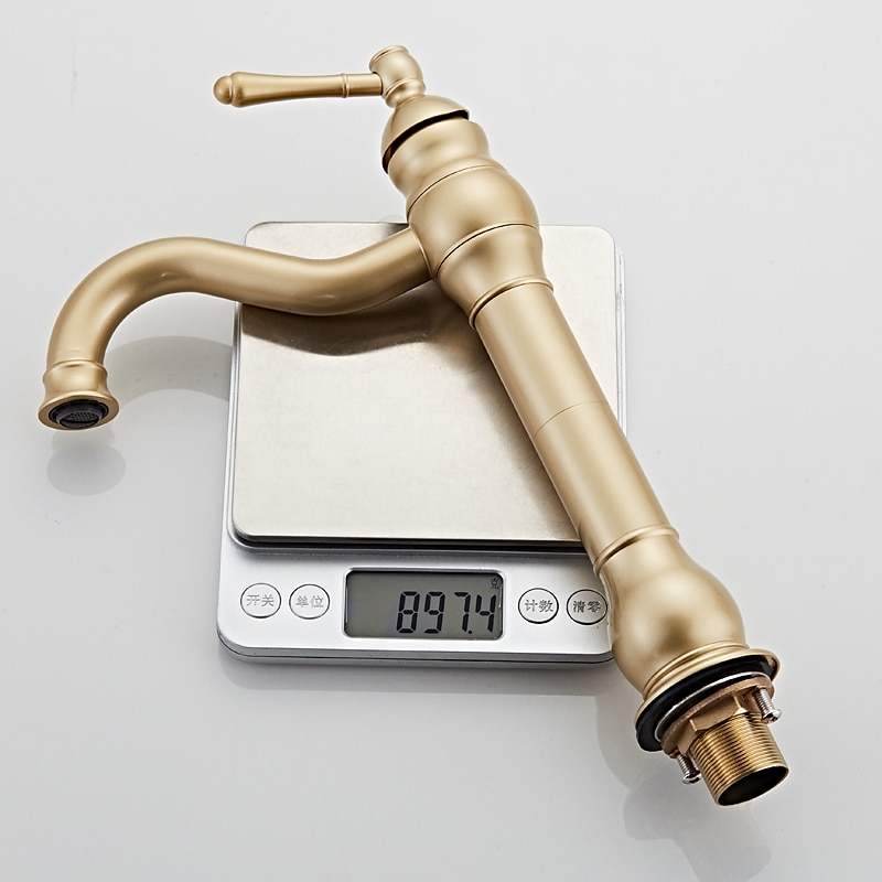 Bathroom Sink Faucet Antique Brass/ORB/Brushed Nickel Rotatable Single Handle One Hole Bath Taps 2025 - CAD $111.99 –P6