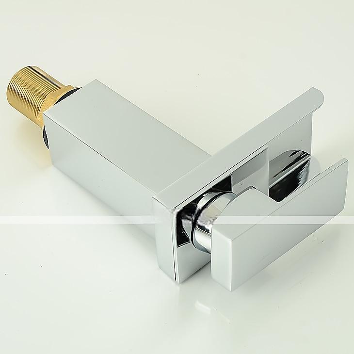 Bathroom Sink Mixer Faucet Waterfall, Modern Style Single Handle One Hole Chrome Centerset Washroom Basin Taps Brass Adjustable Cold Hot Water Hose 2025 - CAD $71.99 –P3