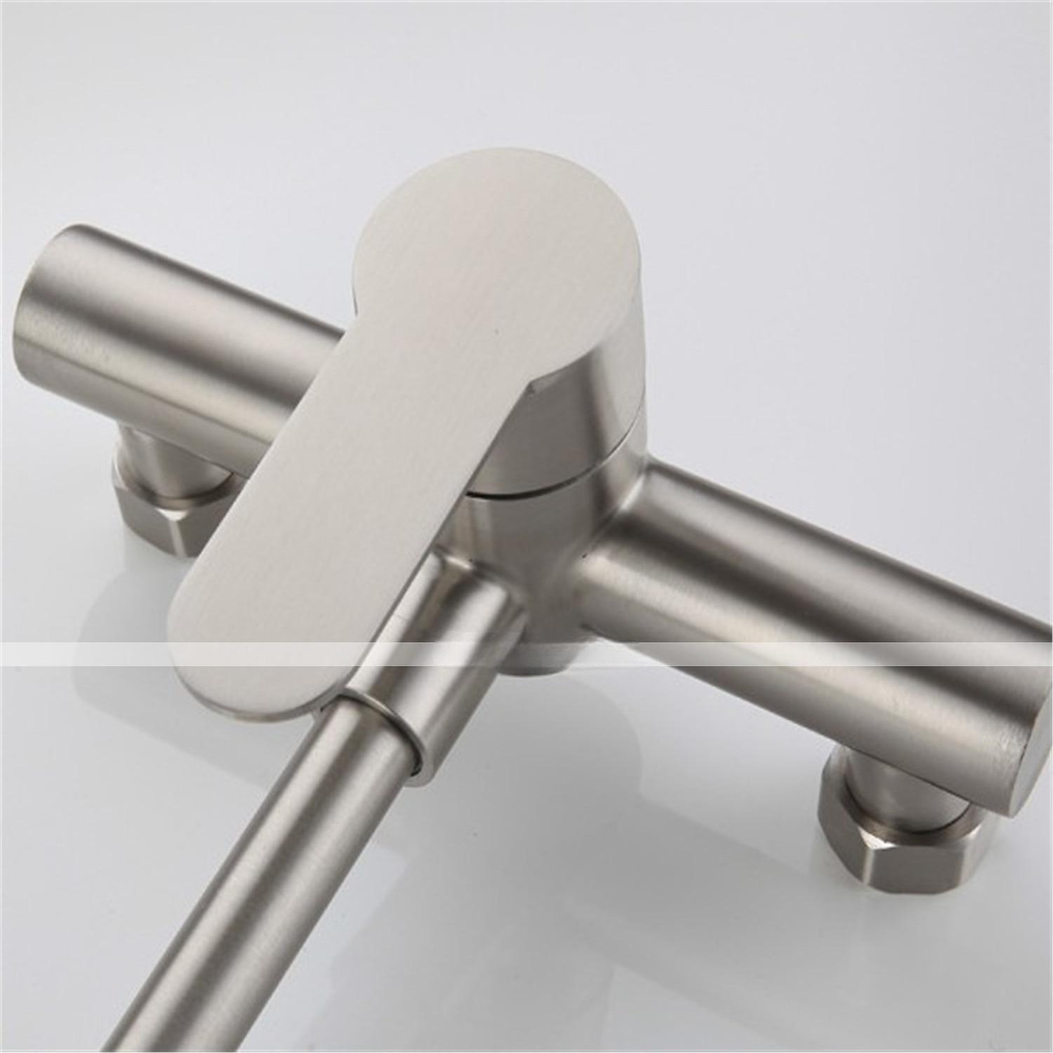 Kitchen FaucetStainless Steel Rotatable Wall Mounted Single Handle Two Holes Kitchen Taps with Hot and Cold Switch 2025 - CAD $79.99 –P7