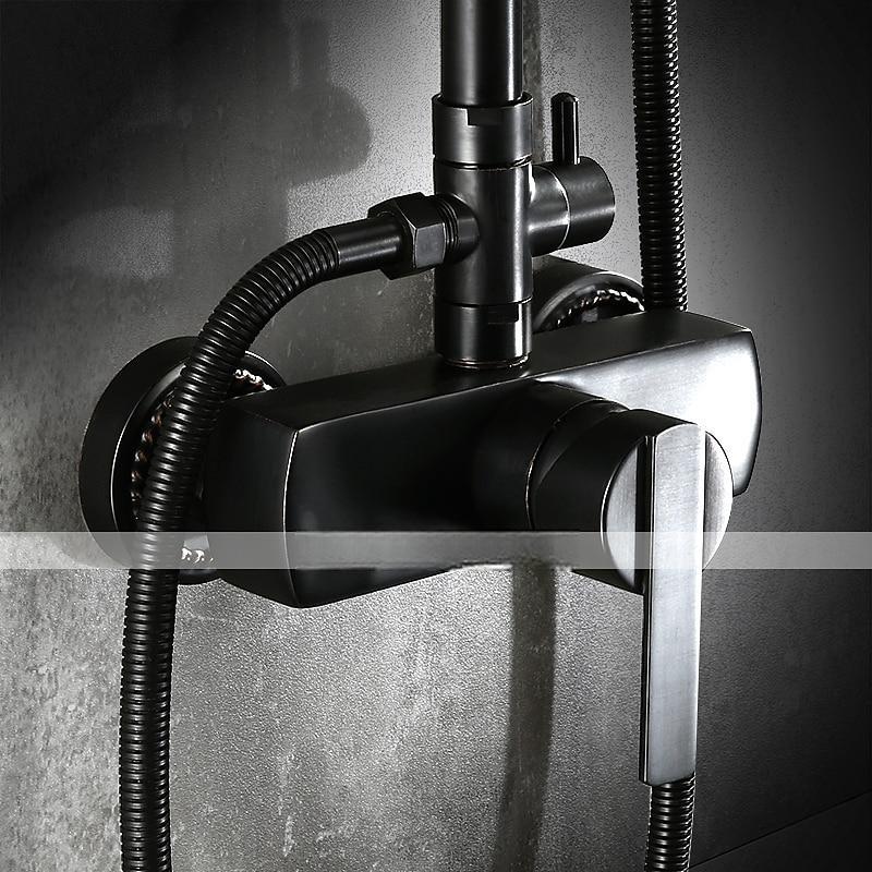 Shower FaucetShower System Set Antique Oil-rubbed Bronze Ceramic Valve Bath Shower Mixer Taps/Brass/Single Handle Three Holes 2025 - CAD $318.99 –P2