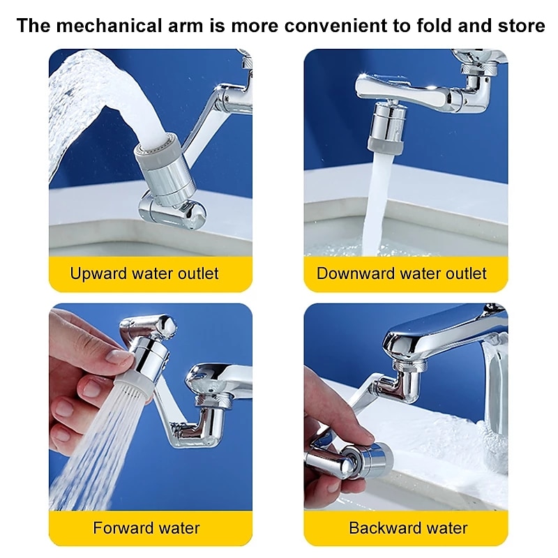 Faucet Extender 1080 Degree Extension Universal Faucet Aerator Splash Kitchen Tap Filter Nozzle Bubbler Bathroom Kitchen Washroom 2 Spray Modes Faucet Aerator Attachment 2025 - CAD $6.99 –P4