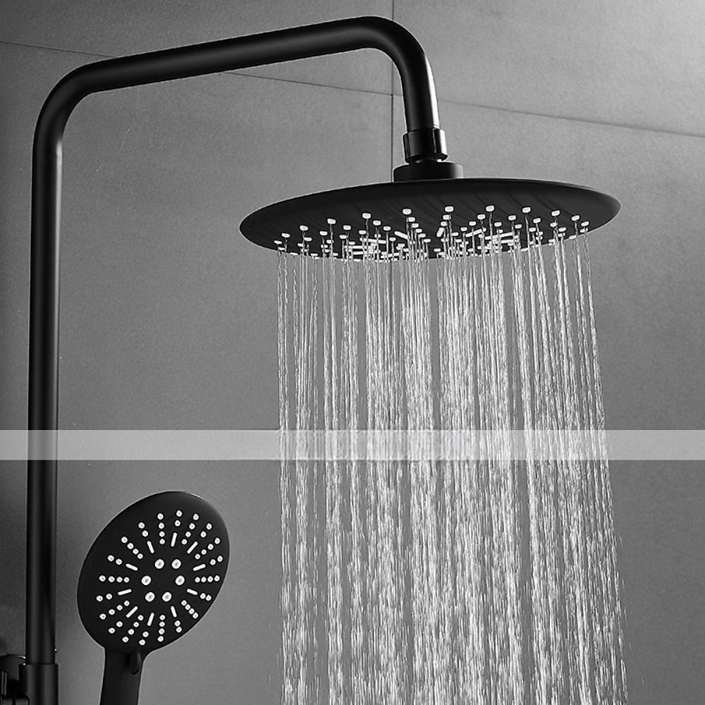 Shower System Faucet Combo Set with 8" Rain Showerhead Multi-Function Hand Shower Adjustable Slide Bar and Soap Dish Wall Mounted Ceramic Valve Bath Shower Mixer Taps 2025 - CAD $223.99 –P16