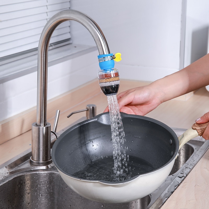 Six-Layer Adjustable Faucet Filter Water Purifier Household Bathroom Kitchen Tap Water Filter Splash-Proof Water Faucet Shower 2025 - CAD $6.99 –P8