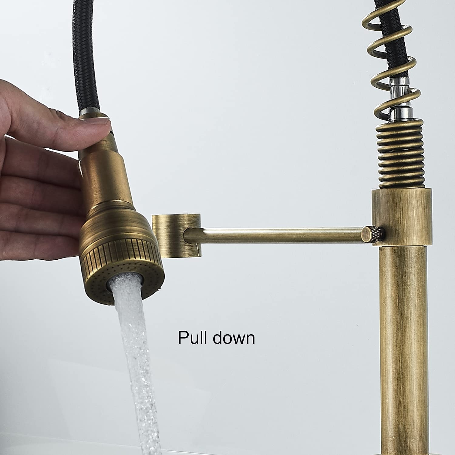 Kitchen FaucetBrass Pull-out/Pull-down Rotatable Single Handle One Hole Multi-function Water Mode Brass Kitchen Taps with Soap Dispenser 2025 - CAD $143.99 –P4