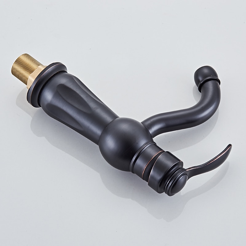 Bathroom Sink Faucet,Brass Contemporary Style Single Handle One Hole Bath Tap with Hot and Cold Switch 2025 - CAD $111.99 –P9