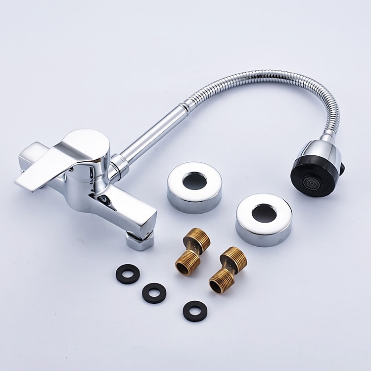 Kitchen Faucet - Single Handle One Hole Chrome Standard Spout Centerset Contemporary Kitchen Taps 2025 - CAD $87.99 –P2