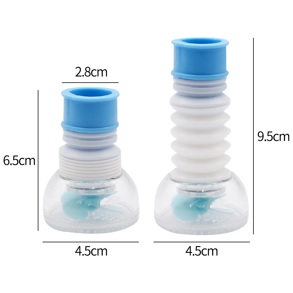 2Pcs Kitchen Water Filter Faucet Head Replacement 360 Adjustable Flexible Tap Extender Water Saving Sprayer Aerator Nozzle Attachment Diffuser Bathroom Accessories 2025 - CAD $9.99 –P1