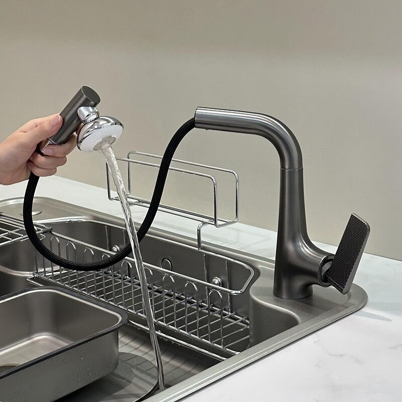 Kitchen faucet - Single Handle One Hole Electroplated / Painted Finishes Pull-out / Pull-down / Standard Spout Centerset Modern Contemporary Kitchen Taps 2025 - CAD $143.99 –P2
