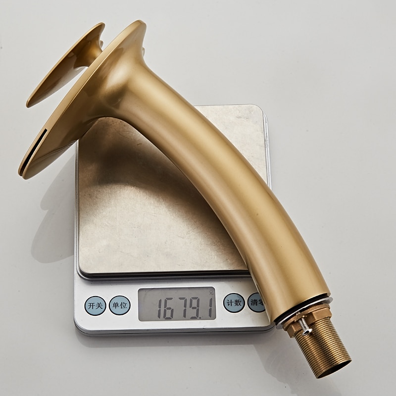 Bathroom Sink Faucet,Waterfall Heart Shape Handle Single Handle One Hole Bath Taps with Hot and Cold Switch 2025 - CAD $127.99 –P3