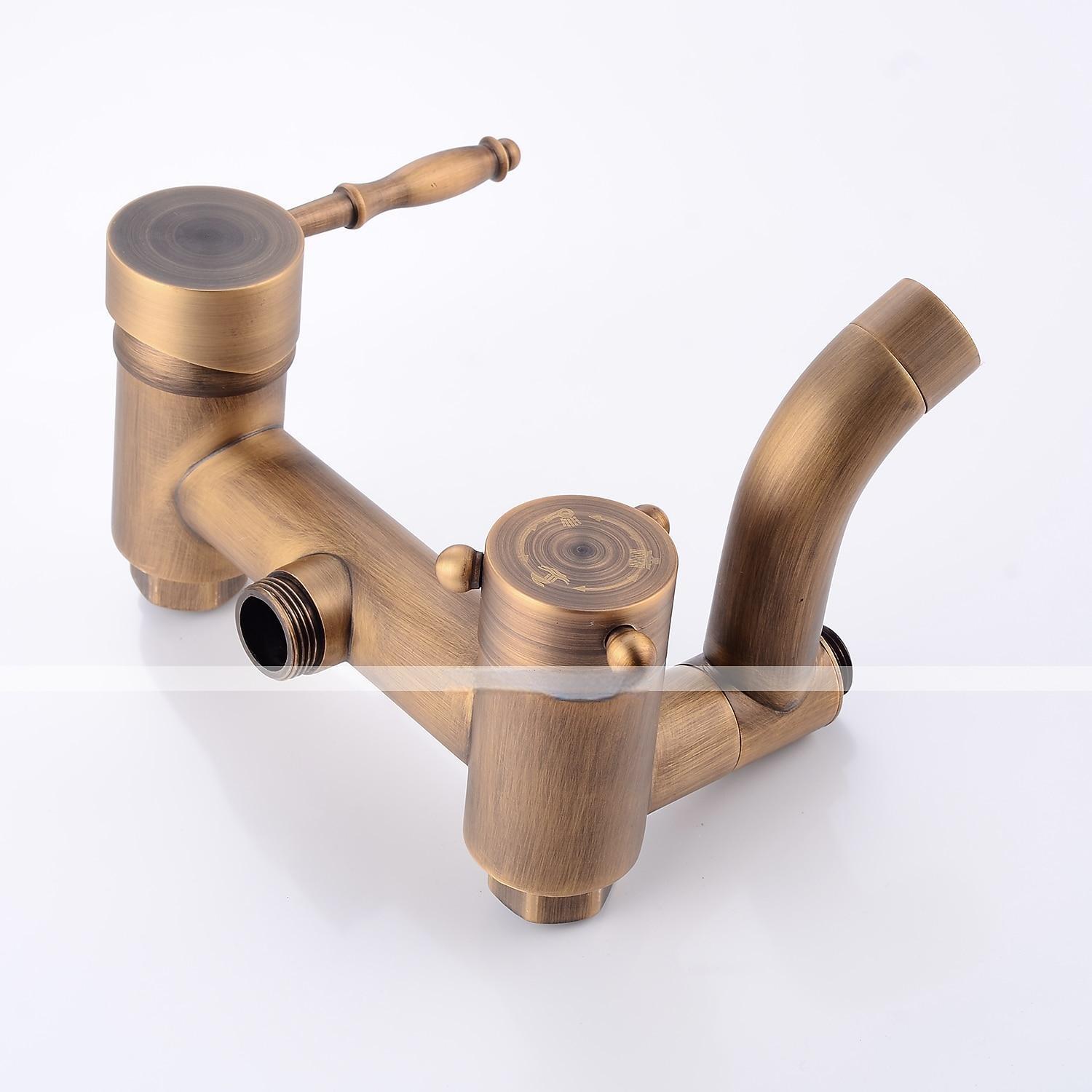 Shower FaucetShower System Set Handshower Included pullout Waterfall Vintage Style/Country Brass Mount Outside Ceramic Valve Bath Shower Mixer Taps 2025 - CAD $303.99 –P3