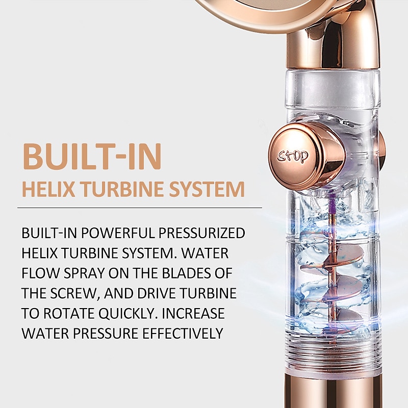 Shower Head High Pressure 3-Function SPA Shower Head With Switch On/Off Button Filter Bath Head Water Saving Shower Bathroom 2025 - CAD $12.99 –P5