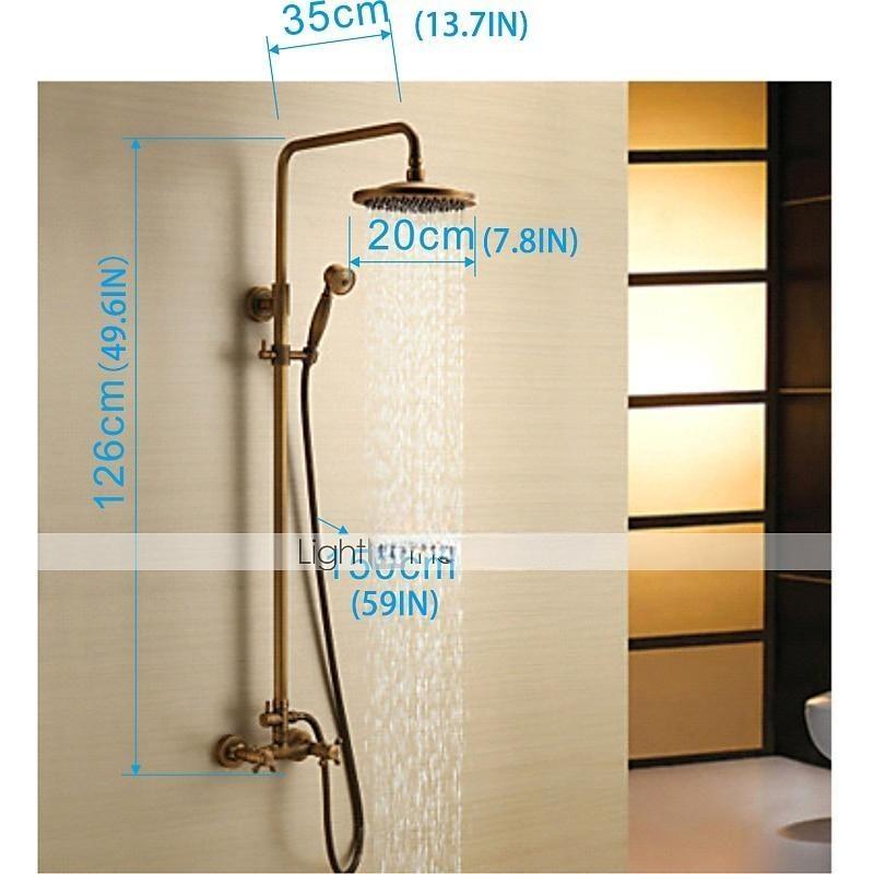 Shower FaucetShower System SetRainfall Shower System Ceramic Valve Two Handles Three Holes Bath Shower Mixer Taps with Hot and Cold Switch 2025 - CAD $271.99 –P2