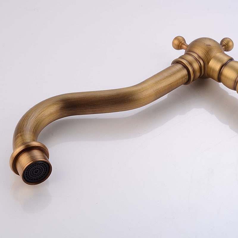Vintage Kitchen Faucet Sink Mixer Taps Single Handle Vessel Tap with Cold and Hot Hose 2025 - CAD $79.99 –P6