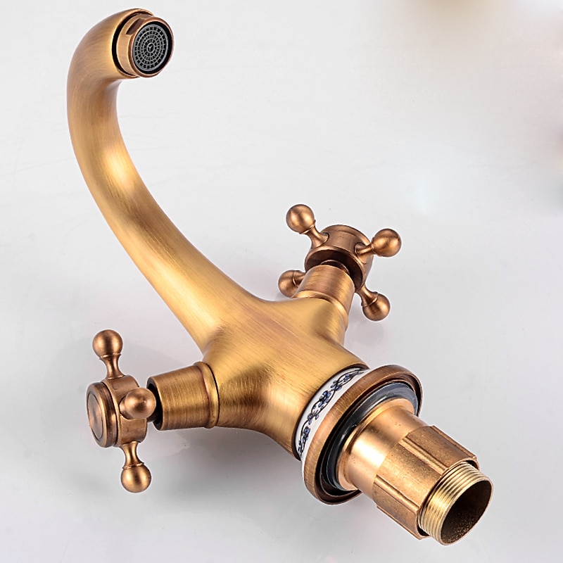 Bathroom Sink Faucet,Classic Electroplated / Painted Finishes Centerset Two Handles One Hole Bath Taps 2025 - CAD $103.99 –P9