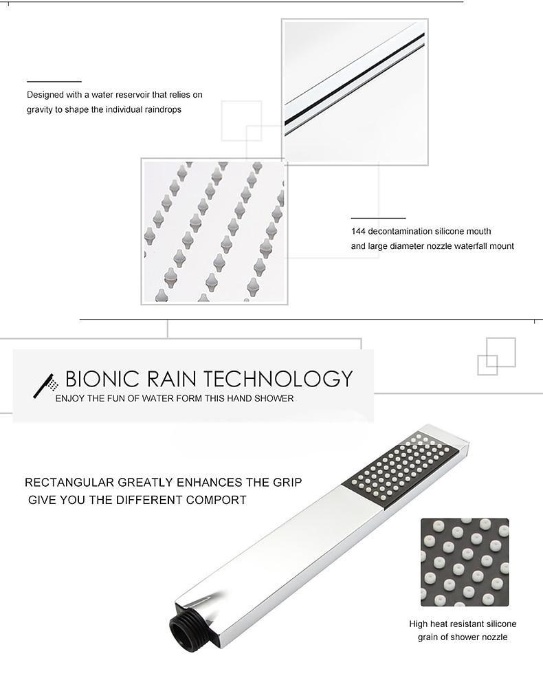 Shower Faucet500*360 Chrome LED Shower Faucet Sets with Stainless Steel Shower Head and Handshower Ceiling Mounted Water Fall/Jet/Rainfall Shower Head(The Product Needs to be Electrified to Use) 2025 - CAD $717.99 –P2
