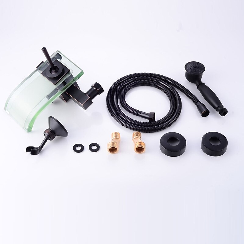 Bathtub Faucet - Modern Contemporary Electroplated Wall Installation Ceramic Valve Bath Shower Mixer Taps 2025 - CAD $207.99 –P2