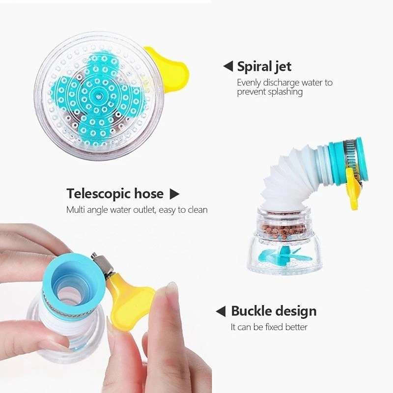 2Pcs Kitchen Water Filter Faucet Head Replacement 360 Adjustable Flexible Tap Extender Water Saving Sprayer Aerator Nozzle Attachment Diffuser Bathroom Accessories 2025 - CAD $9.99 –P9