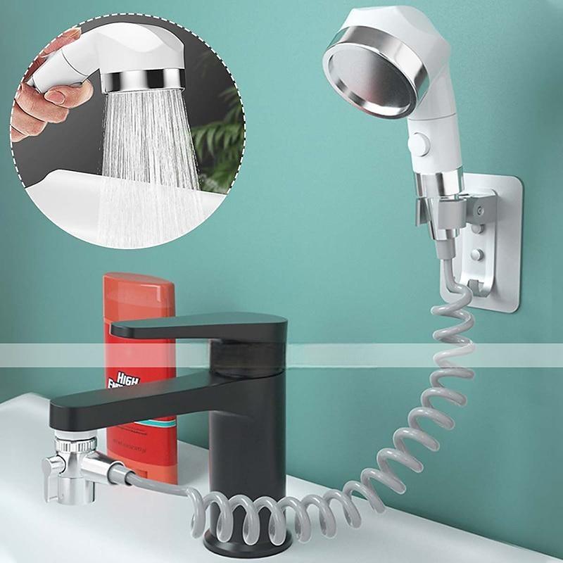 Wall Mounted Shower Faucet Set Bathroom Bathtub Shower Hand Held Spray Mixer Handheld Washing Basin Faucet Shower Head 2025 - CAD $23.99 –P5