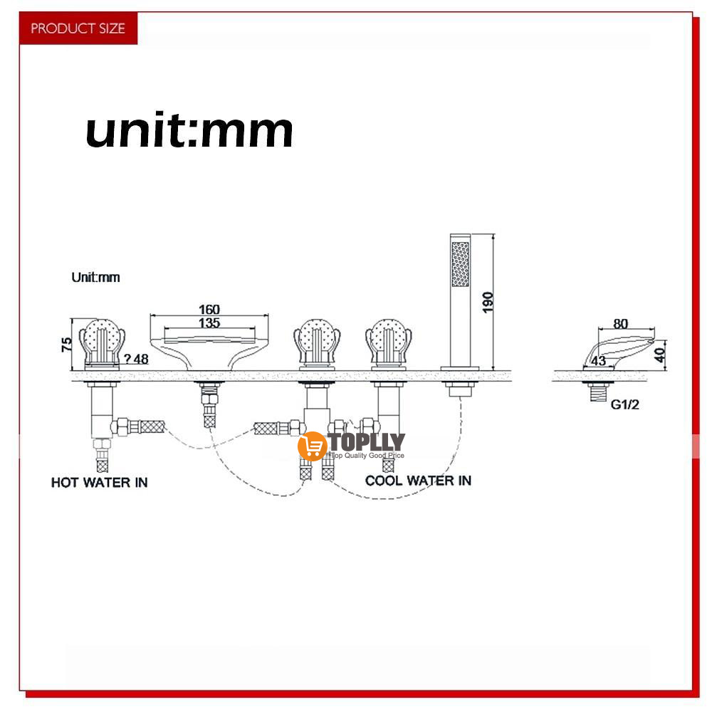 Bathtub Faucet - Contemporary Chrome Roman Tub Brass Valve Bath Shower Mixer Taps 2025 - CAD $231.99 –P8